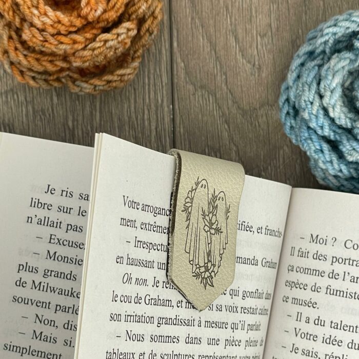 Marque-pages cuir magnétique - Fantôme – Image 3