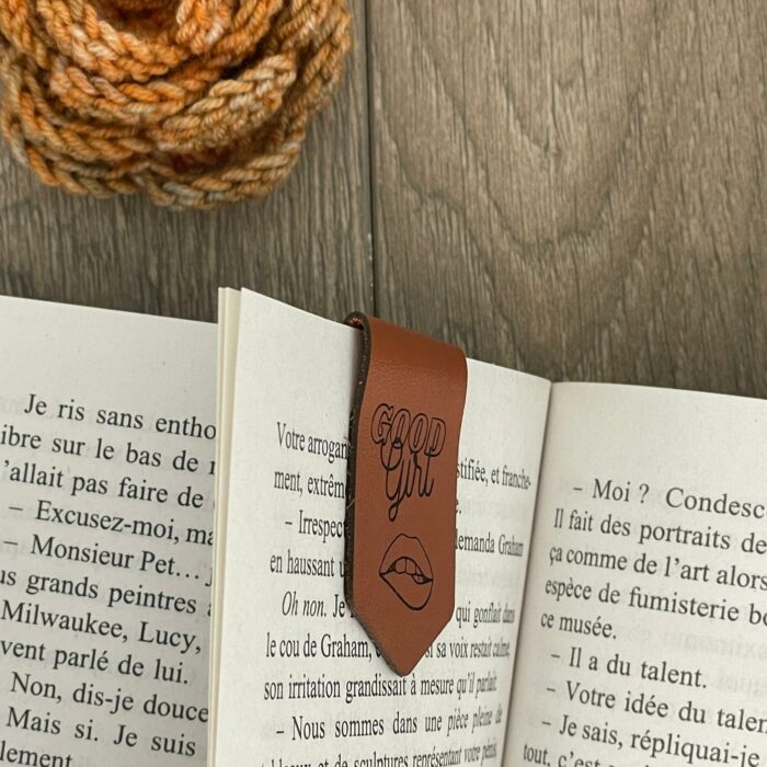 Marque-pages cuir magnétique - Good girl – Image 3