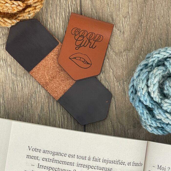 Marque-pages cuir magnétique - Good girl – Image 2