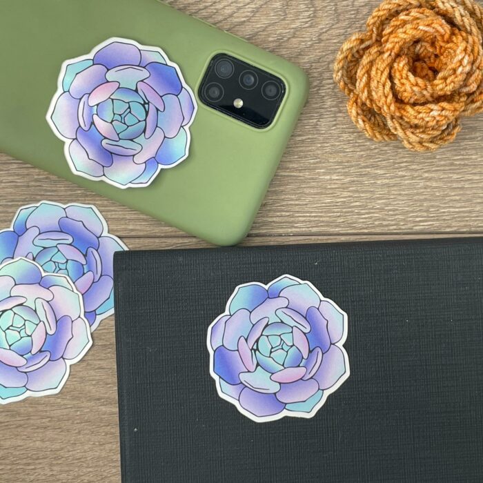 Stickers holographique mate - Aeonium – Image 2