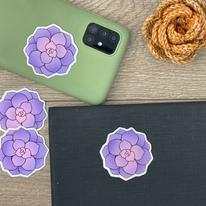 Sticker holographique mate - Graptoveria – Image 2