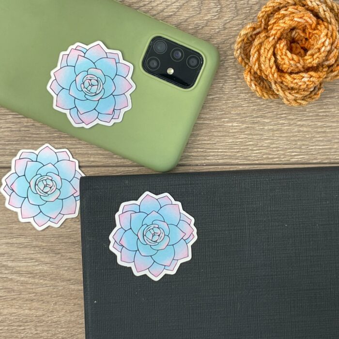 Stickers holographique mate - Echeveria – Image 2